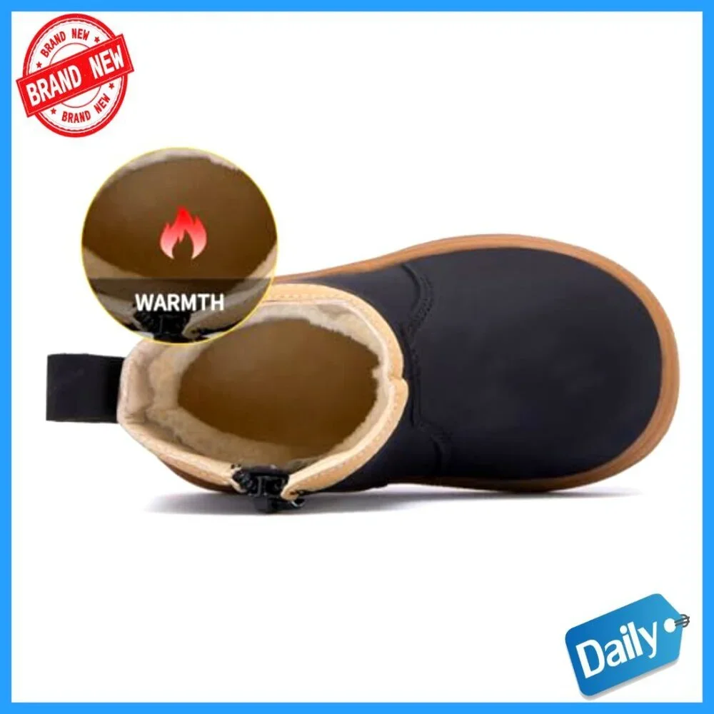 Infant Walking Booties with Faux Fur Lining, Non-Slip Soles, 6-24 Months